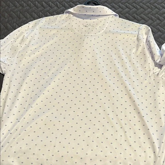 White Men's Golf Shirt - Picture 3 of 4